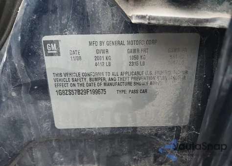 2009 Saturn Aura Xe from USA, damaged, VIN 1G8ZS57B29F199675